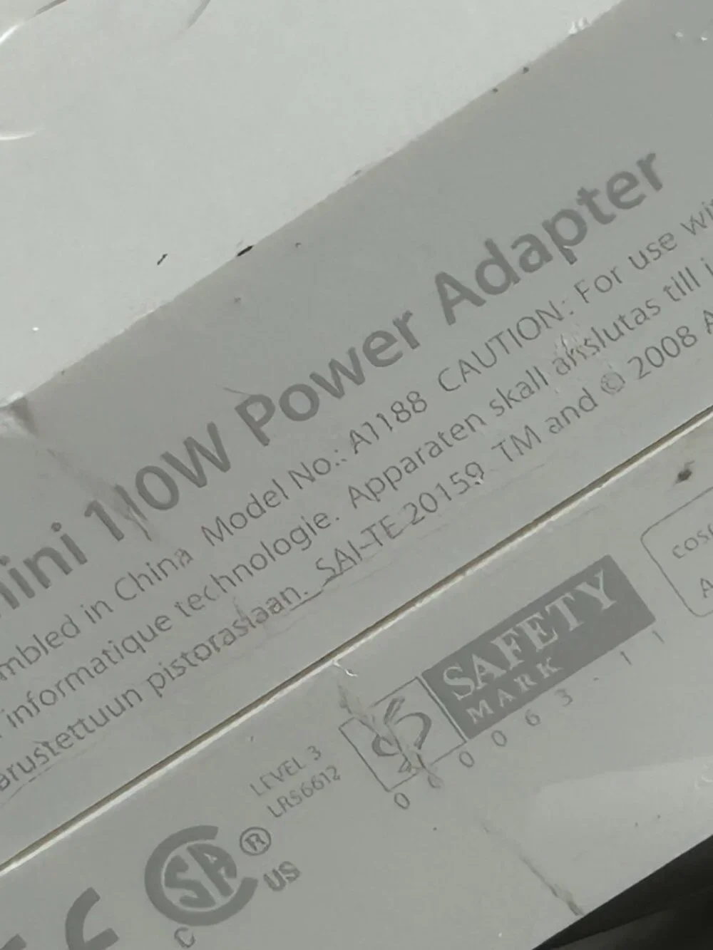 Genuine Mac mini 110W power Adapter A1188 Used Tested Good
